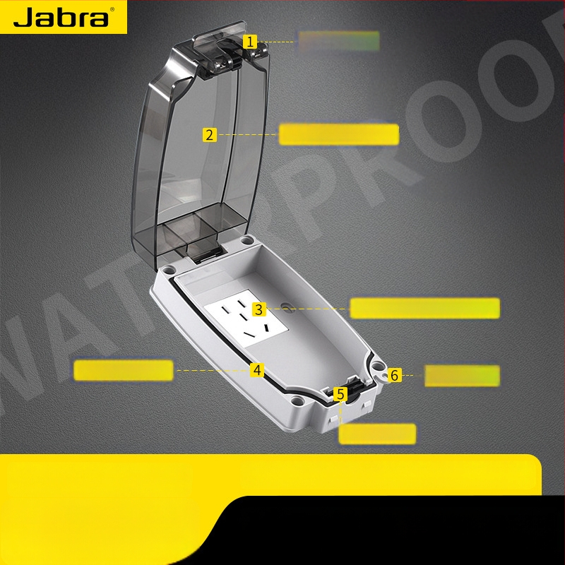 Išorinis vandeniui atsparus kištukinis lizdas su jungikliu, 16A, sieninis montavimas, 3C sertifikatas, įtampa 50–440V