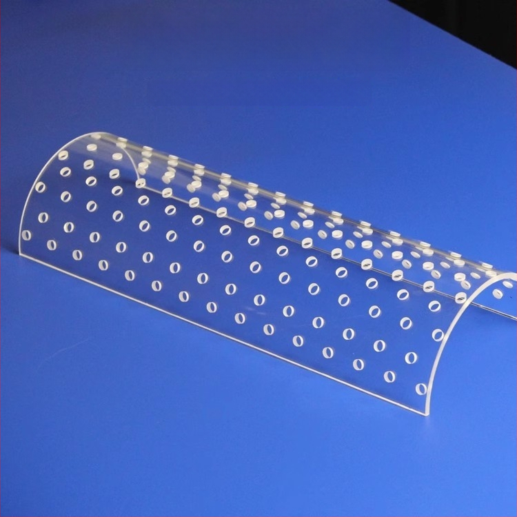 Elfa Quartz išlenkta perforuota kvarcinio stiklo vamzdelė su grotelių dangteliu dujinei viryklei – aukštos temperatūros atsparumas ir korozijos atsparumas