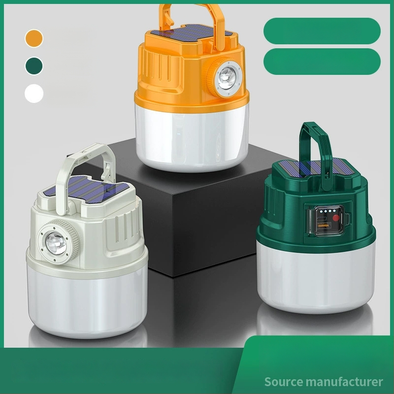 LED palapinės lemputė, įkraunama, 3,7 V, 10 W, rankinis jungiklis