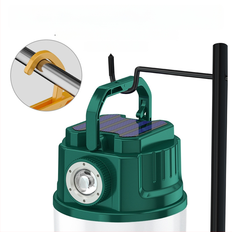 LED palapinės lemputė, įkraunama, 3,7 V, 10 W, rankinis jungiklis