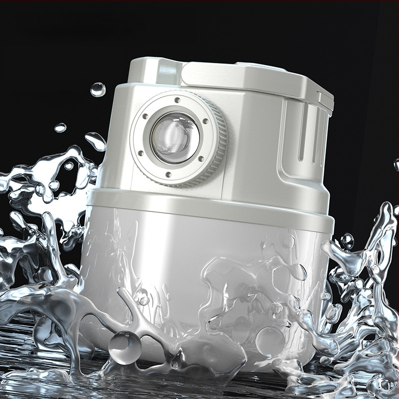 LED palapinės lemputė, įkraunama, 3,7 V, 10 W, rankinis jungiklis