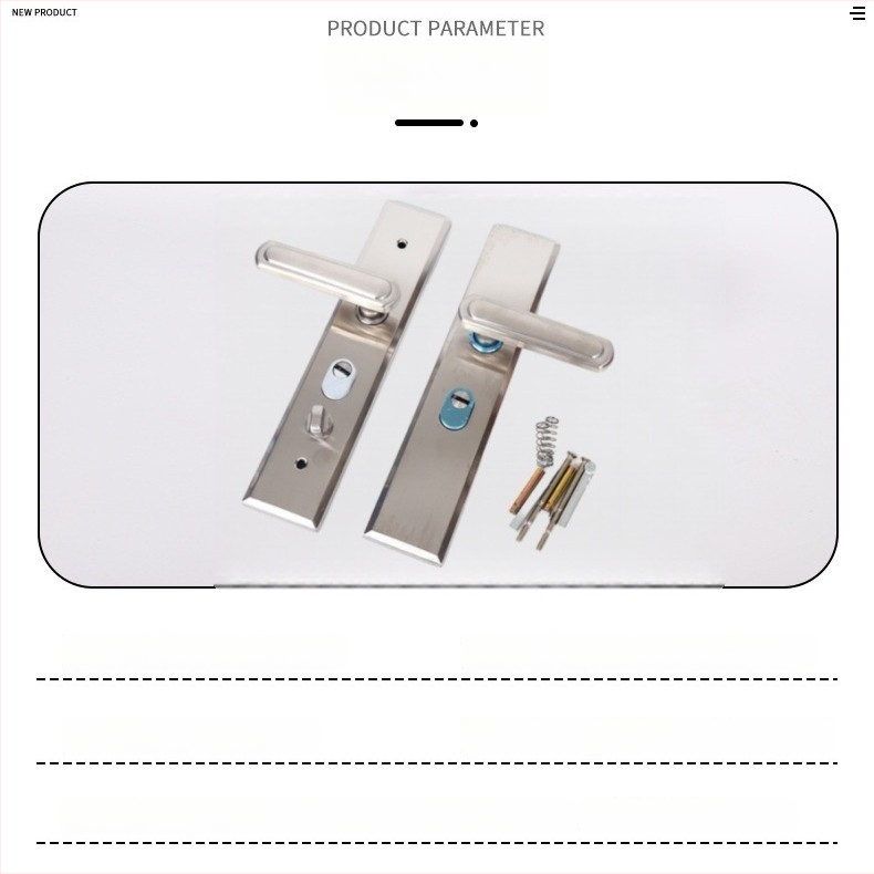 Duru rankenos užraktas – Huaxin 015, 304 nerūdijantis plienas, saugioms durims, šiuolaikinis minimalistinis stilius