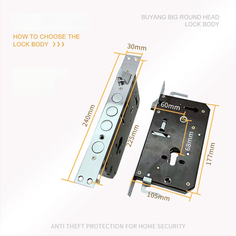 Buyang durų spynos korpusas – rankinis užraktas, geležis, skirtas apsaugoti nuo įsilaužimų, viloms ir medinėms durims, šiuolaikinis minimalistinis stilius (Prekės ženklas: Buyang; Tipas: rankinis užraktas; Medžiaga: geležis; Panaudojimas: apsauginės durys/