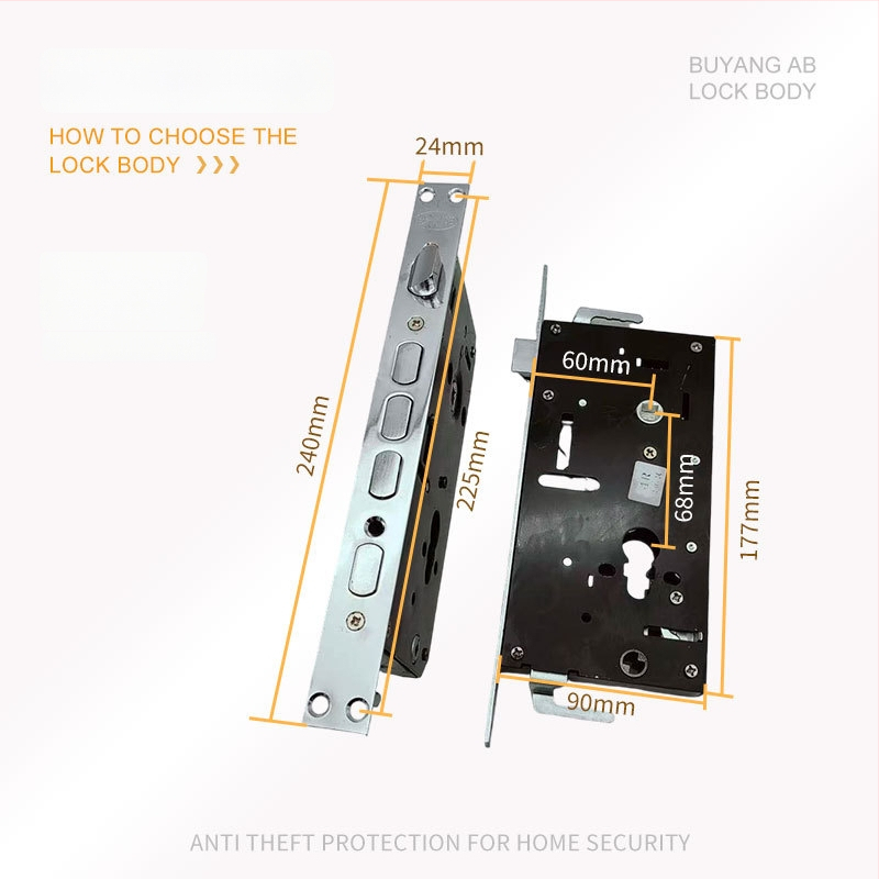 Buyang durų spynos korpusas – rankinis užraktas, geležis, skirtas apsaugoti nuo įsilaužimų, viloms ir medinėms durims, šiuolaikinis minimalistinis stilius (Prekės ženklas: Buyang; Tipas: rankinis užraktas; Medžiaga: geležis; Panaudojimas: apsauginės durys/