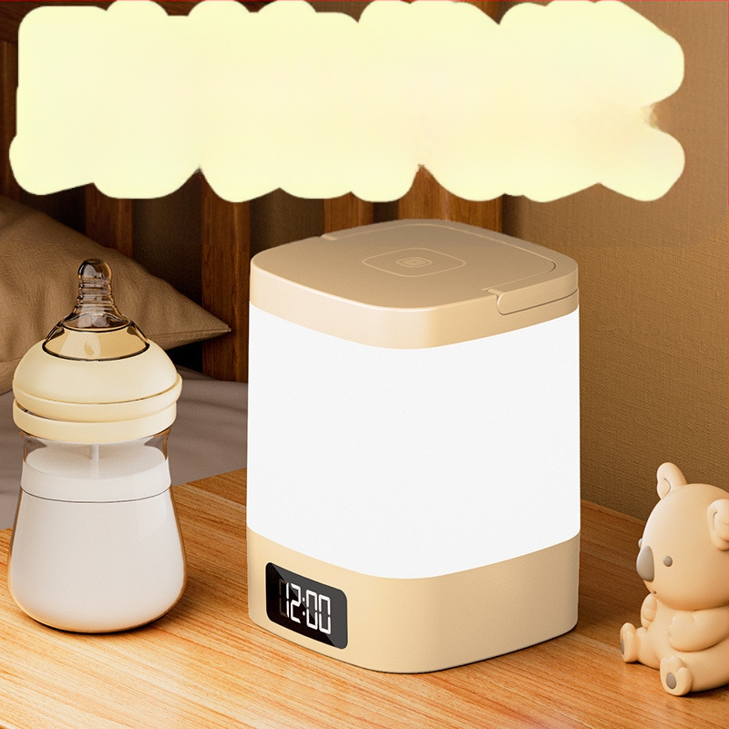 LED naktinė lemputė miegamajam akims draugiška šviesa, stiklinis gaubtas, prisilietimo valdiklis, įmontuota baterija, apšvietimas aplinkai