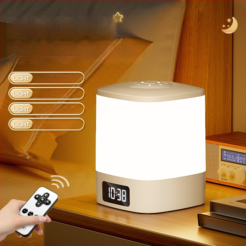 LED naktinė lemputė miegamajam akims draugiška šviesa, stiklinis gaubtas, prisilietimo valdiklis, įmontuota baterija, apšvietimas aplinkai