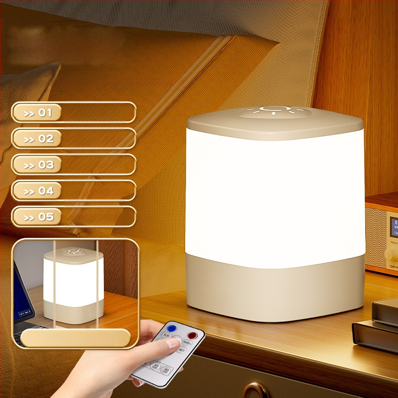 LED naktinė lemputė miegamajam akims draugiška šviesa, stiklinis gaubtas, prisilietimo valdiklis, įmontuota baterija, apšvietimas aplinkai