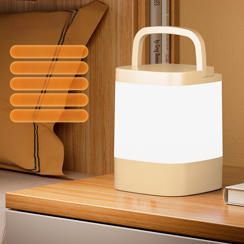 LED naktinė lemputė miegamajam akims draugiška šviesa, stiklinis gaubtas, prisilietimo valdiklis, įmontuota baterija, apšvietimas aplinkai