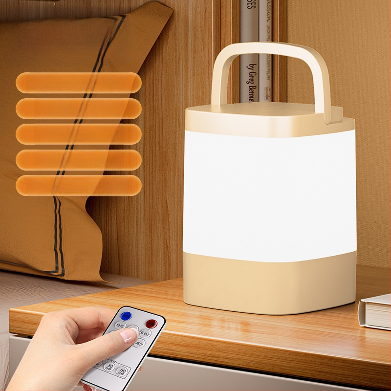 LED naktinė lemputė miegamajam akims draugiška šviesa, stiklinis gaubtas, prisilietimo valdiklis, įmontuota baterija, apšvietimas aplinkai