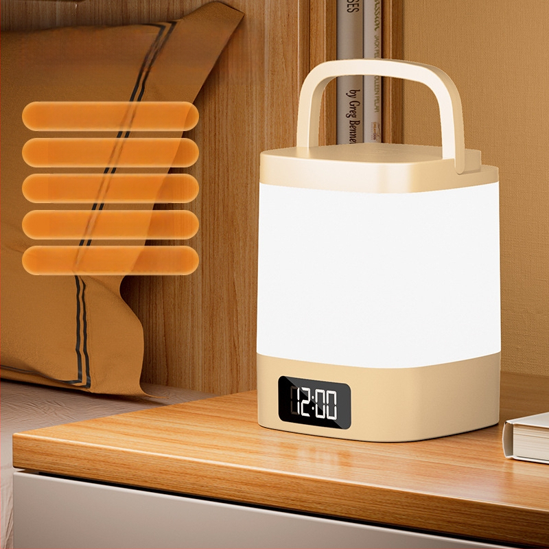 LED naktinė lemputė miegamajam akims draugiška šviesa, stiklinis gaubtas, prisilietimo valdiklis, įmontuota baterija, apšvietimas aplinkai