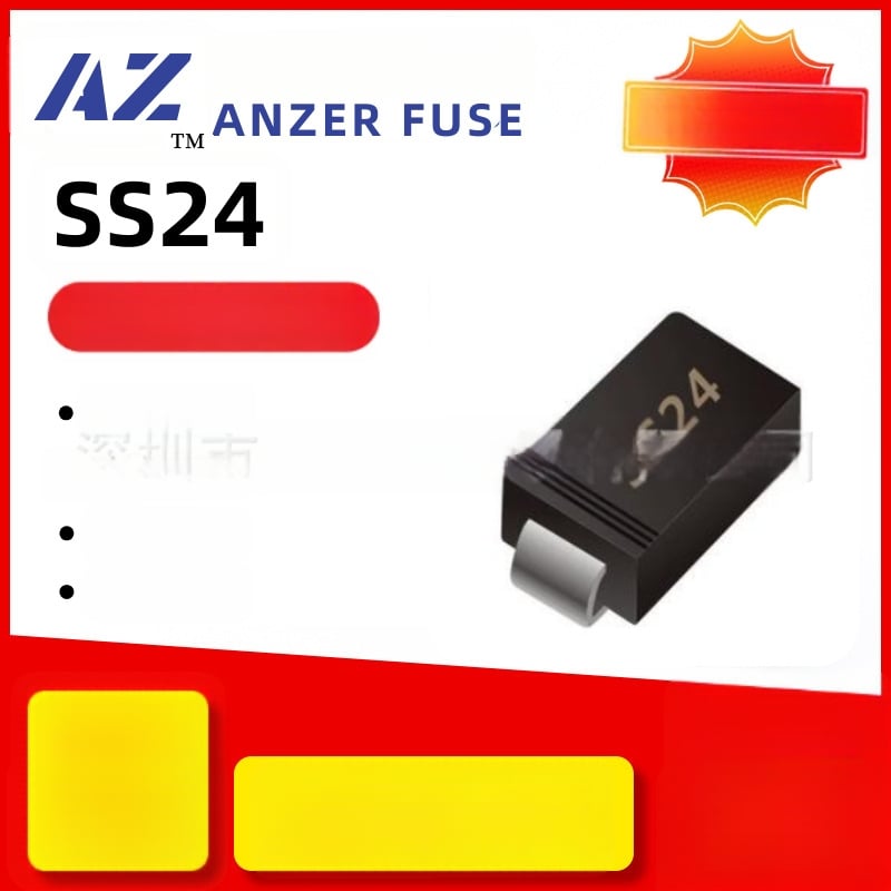 Schottky diodas, SMD, SS24/SK24, 2A/40V, SMA/SMAF/SMB pakuotė