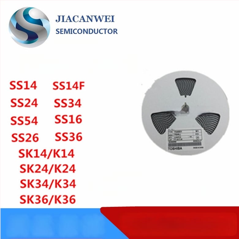 Schottky diodas SK14/K14, SOD123 pakuotė, Jia Can Wei, 3C skaitmeninei elektronikai