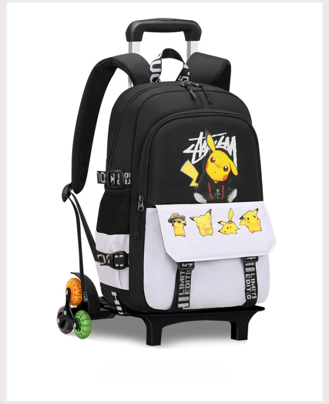 Pradinės mokyklos trolis kuprinė, unisex, šešių ratų kopimo laiptams, nuimamas rankenėlė, Oxford audinys, anime raštas, Xin zhuorun