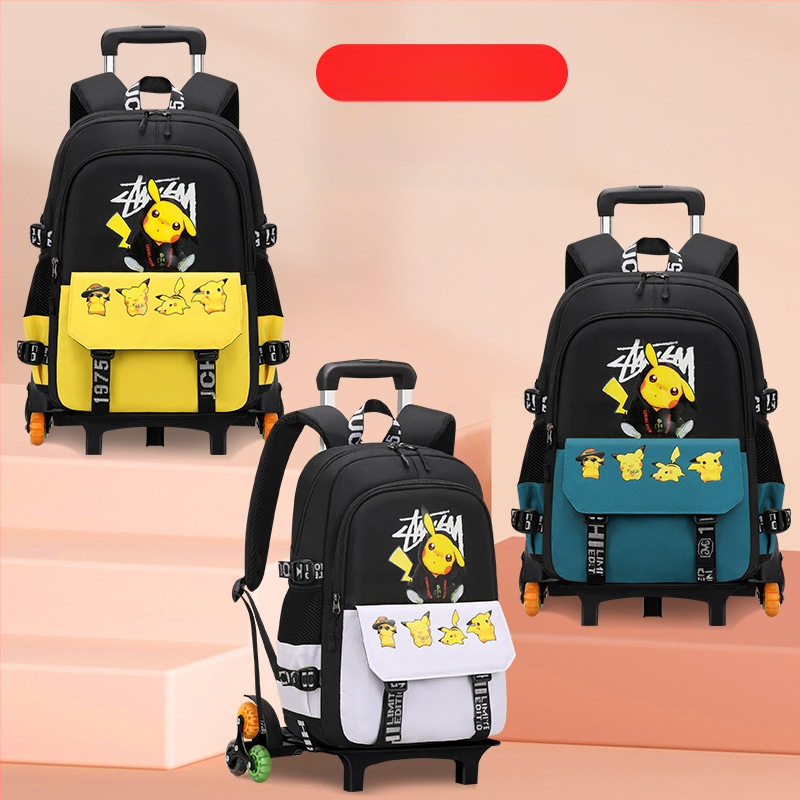 Pradinės mokyklos trolis kuprinė, unisex, šešių ratų kopimo laiptams, nuimamas rankenėlė, Oxford audinys, anime raštas, Xin zhuorun