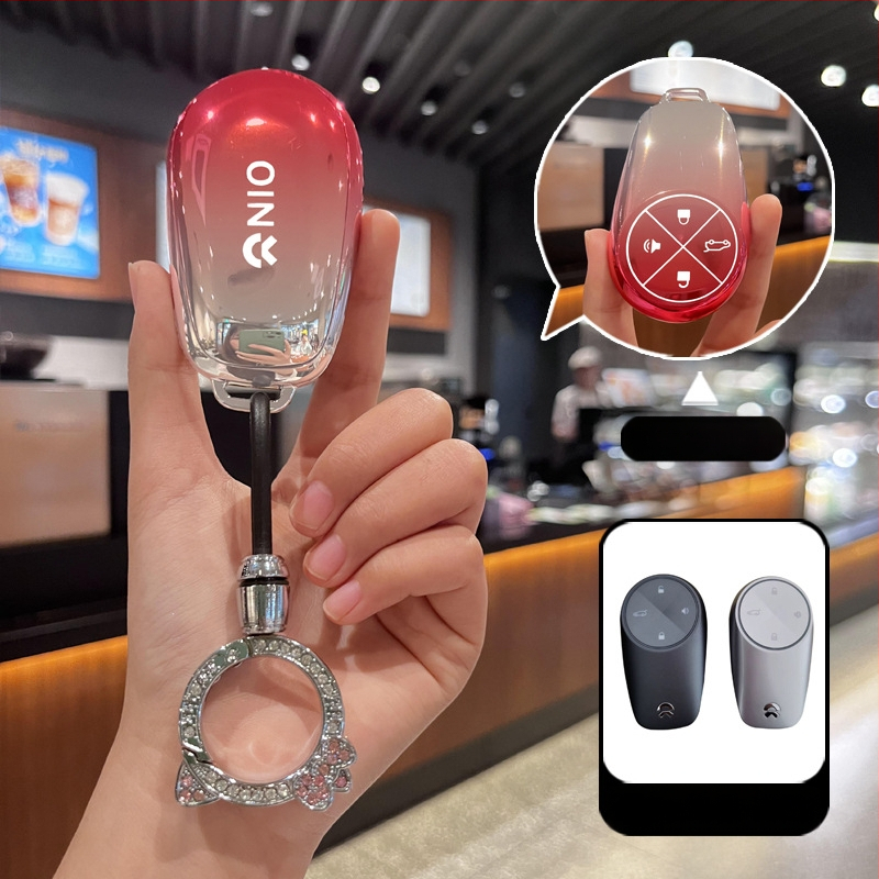 NIO võtmeümbris ET7/ET5/ES7/EC7 — TPU, gradientne nuppude stiil, kõrgekvaliteediline disain, ühilduv ES6/ES8/EC6