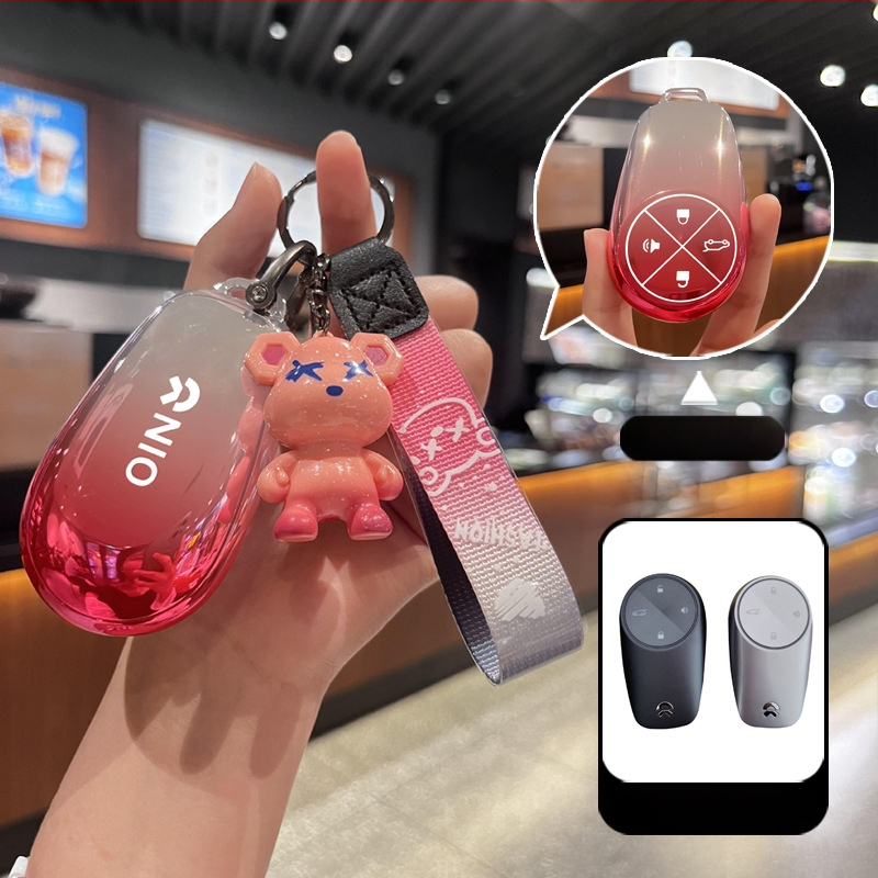 NIO võtmeümbris ET7/ET5/ES7/EC7 — TPU, gradientne nuppude stiil, kõrgekvaliteediline disain, ühilduv ES6/ES8/EC6