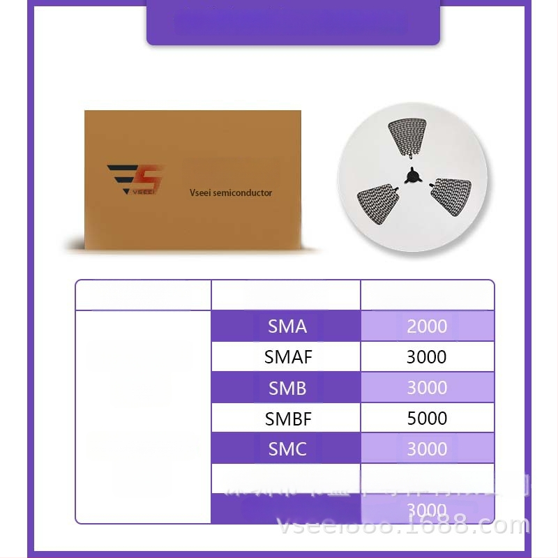Schottky diodas SMA - SS32/SS32B/SS32C, 20V, 3A