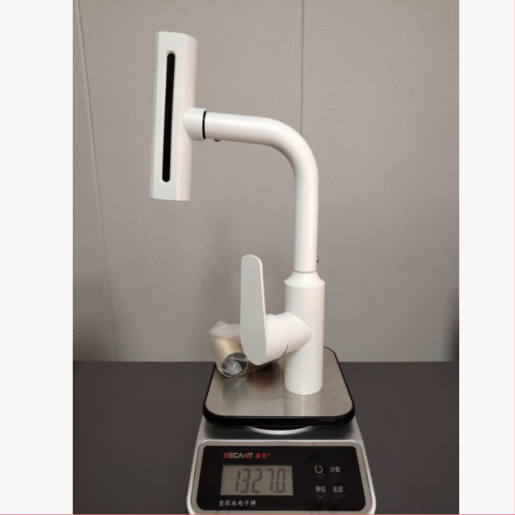 Voolava efektiiga valamukraan, roostevabast terasest, segamiskraan, lauaplaadi paigaldus, keramik ventiili disk, 0–90°C