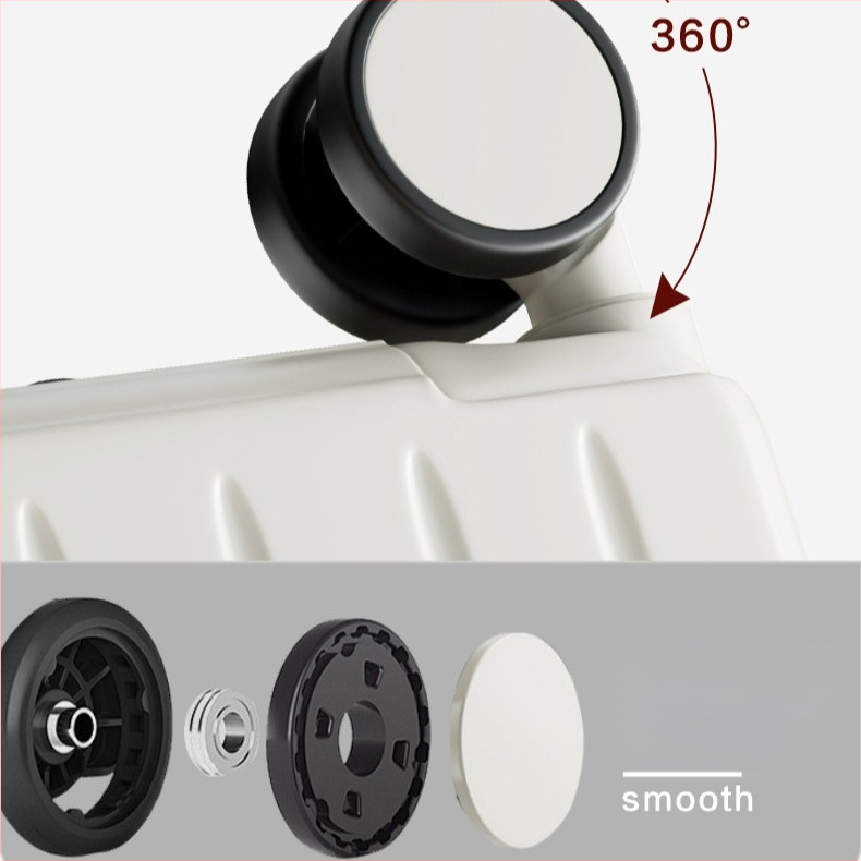 Unisex reisikohver ABS+PC, tõmblukuga avamine, universaalsed rattad, tavaline kombineeritud lukustus, Oxford vooder