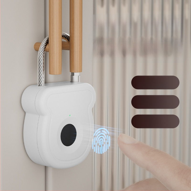 Pirštų atspaudų užraktas, G tipas, FUJIAFU, ABS+ plieno virvė, tinkamas kuprinėms, spintoms ir krepšiams