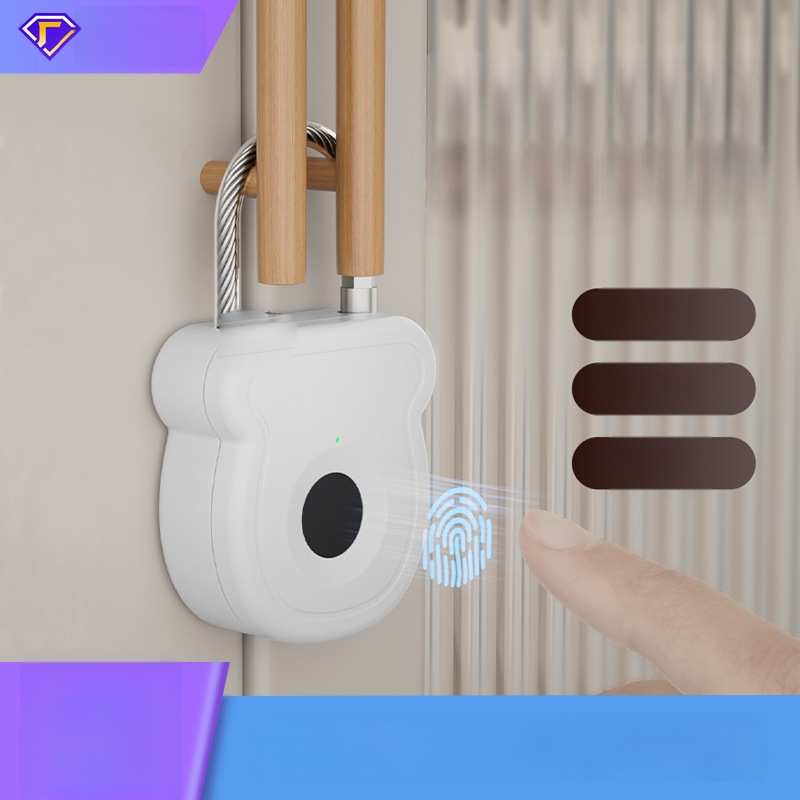 Pirštų atspaudų užraktas, G tipas, FUJIAFU, ABS+ plieno virvė, tinkamas kuprinėms, spintoms ir krepšiams