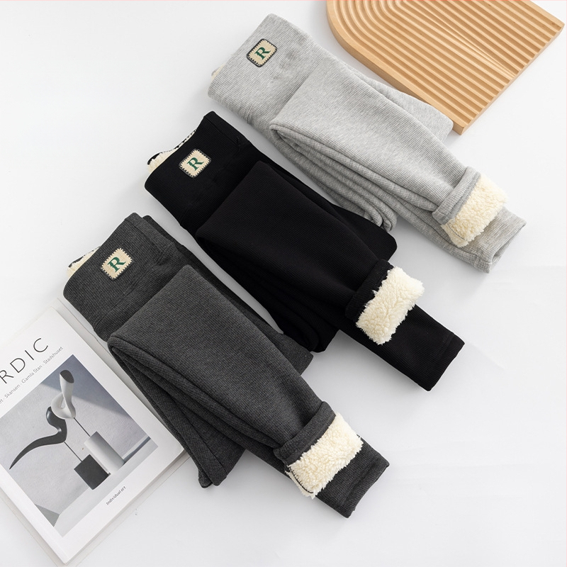 All-in-One kelnes iš viskozės pluošto, vertikalios juostelės, iki kulkšnies ilgis, ekstra stora, šilta