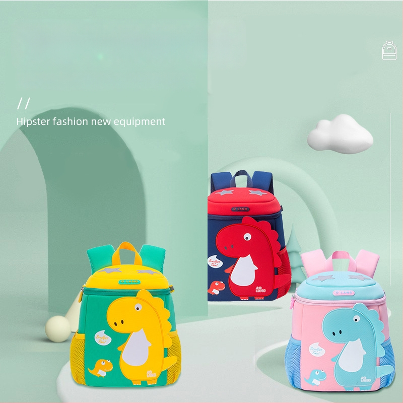 Laste karikatuur dinosauruse seljakott - hingav, veekindel, ultra kerge, selja kaitse, maht alla 20 L