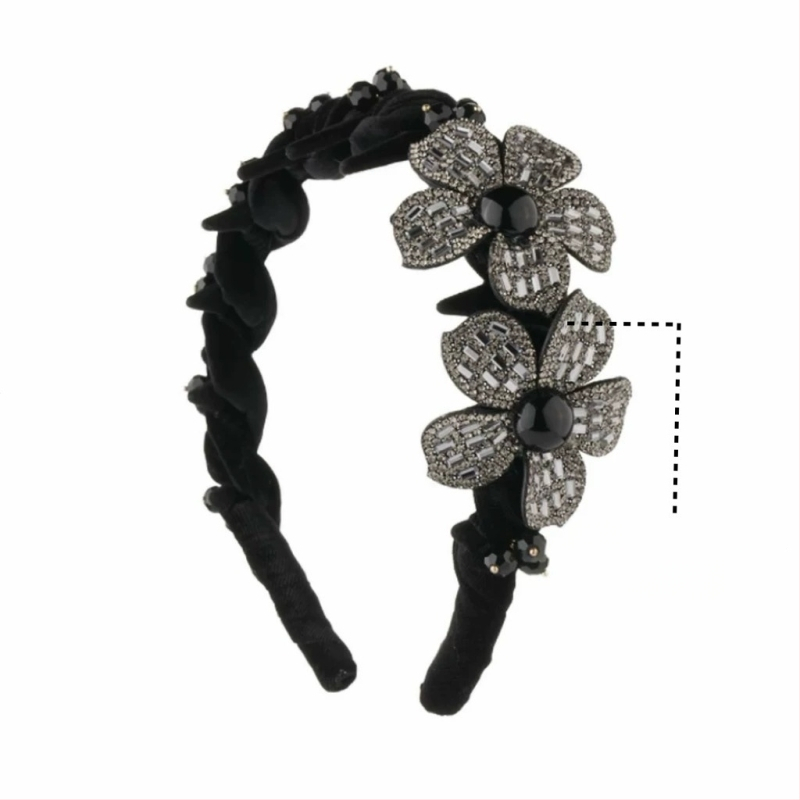 Peaehte diadeem lillede ja liblikatega kristallidega, käsitsi valmistatud, kerge luksuslik stiil, libisemiskindel, naistele