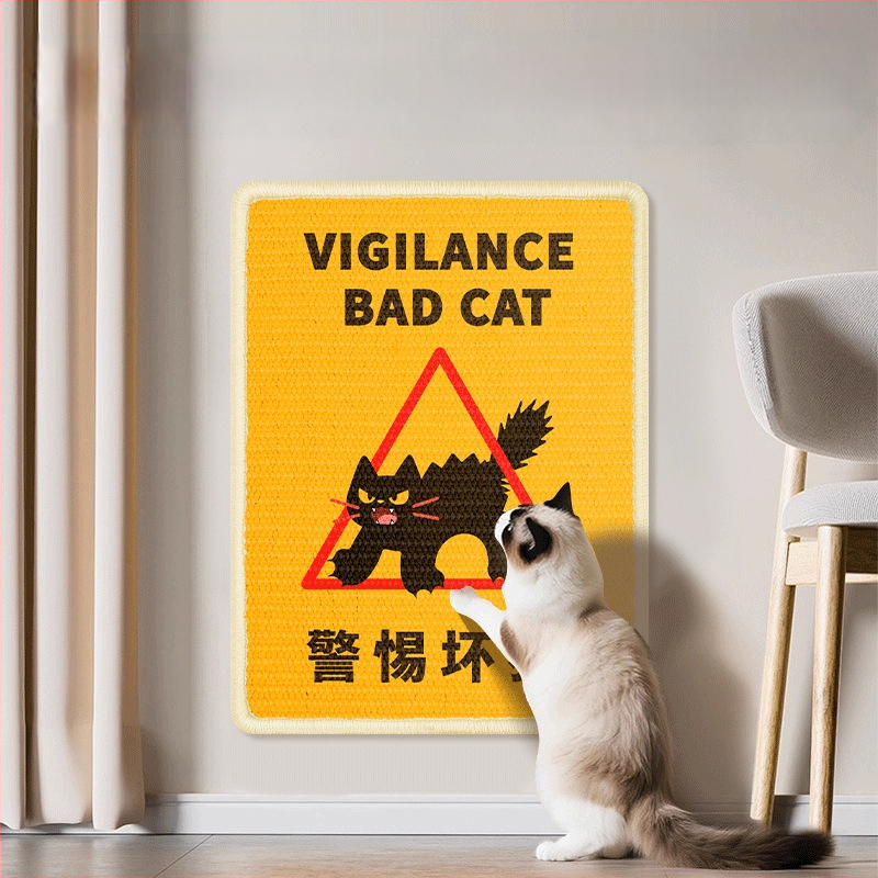 Katės įbrėžimų lenta – vertikalus sienos montavimas, iš sisalo, 40 vnt. dėžėje, nacionalinės tendencijos stilius