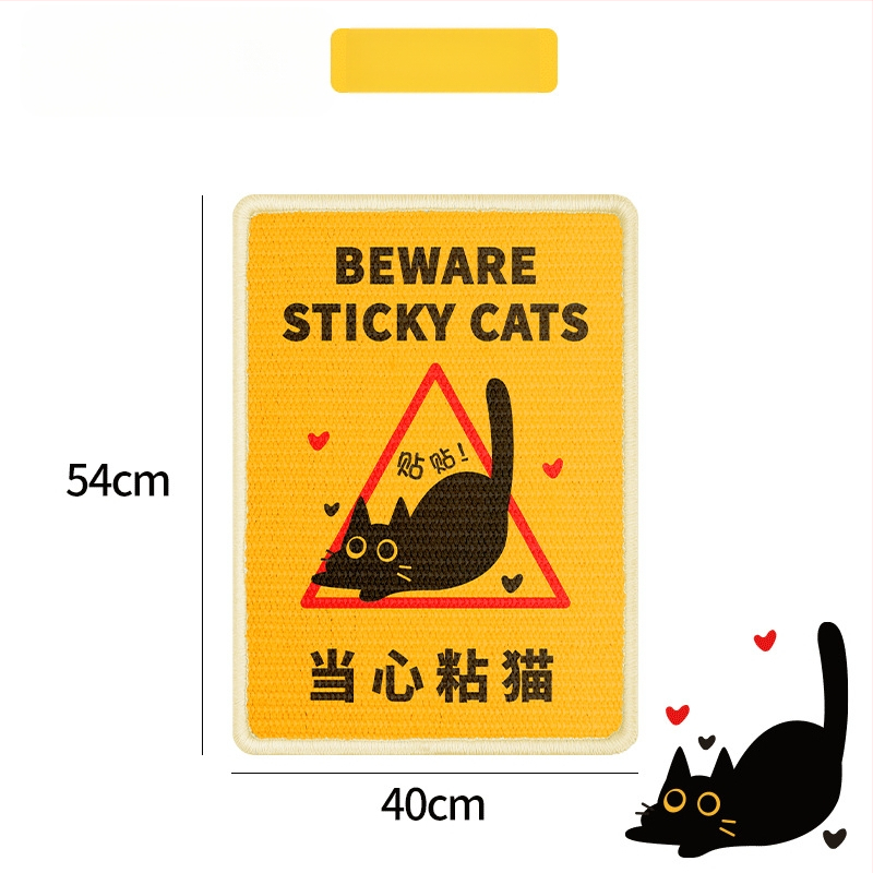 Katės įbrėžimų lenta – vertikalus sienos montavimas, iš sisalo, 40 vnt. dėžėje, nacionalinės tendencijos stilius