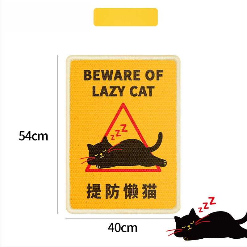 Katės įbrėžimų lenta – vertikalus sienos montavimas, iš sisalo, 40 vnt. dėžėje, nacionalinės tendencijos stilius