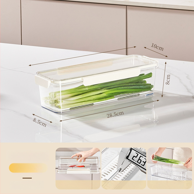 Japonijos stiliaus plastikinė šaldytuvo krisperio dėžutė – nešiojama, išlaiko šviežumą