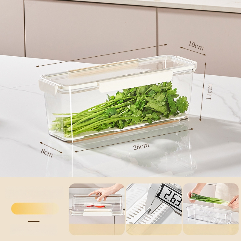 Japonijos stiliaus plastikinė šaldytuvo krisperio dėžutė – nešiojama, išlaiko šviežumą