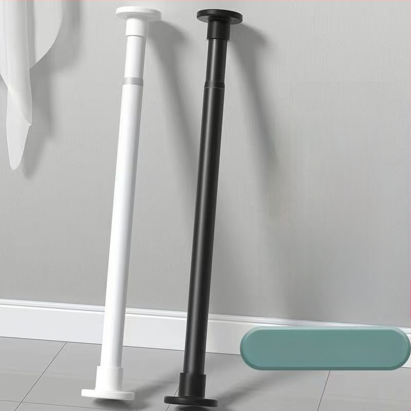 Be gręžimo teleskopinė drabužių lazda balkono ir vonios patalpoms, plastikinė vidinė džiovinimo lazda, šiuolaikiškas stilius