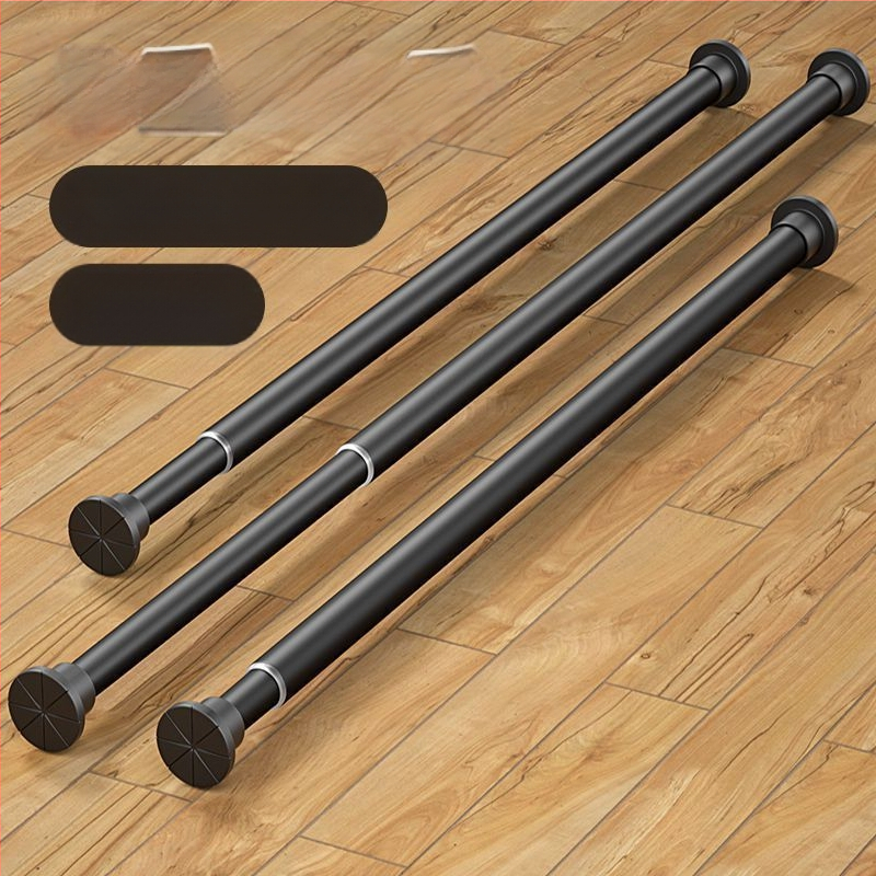 Be gręžimo teleskopinė drabužių lazda balkono ir vonios patalpoms, plastikinė vidinė džiovinimo lazda, šiuolaikiškas stilius