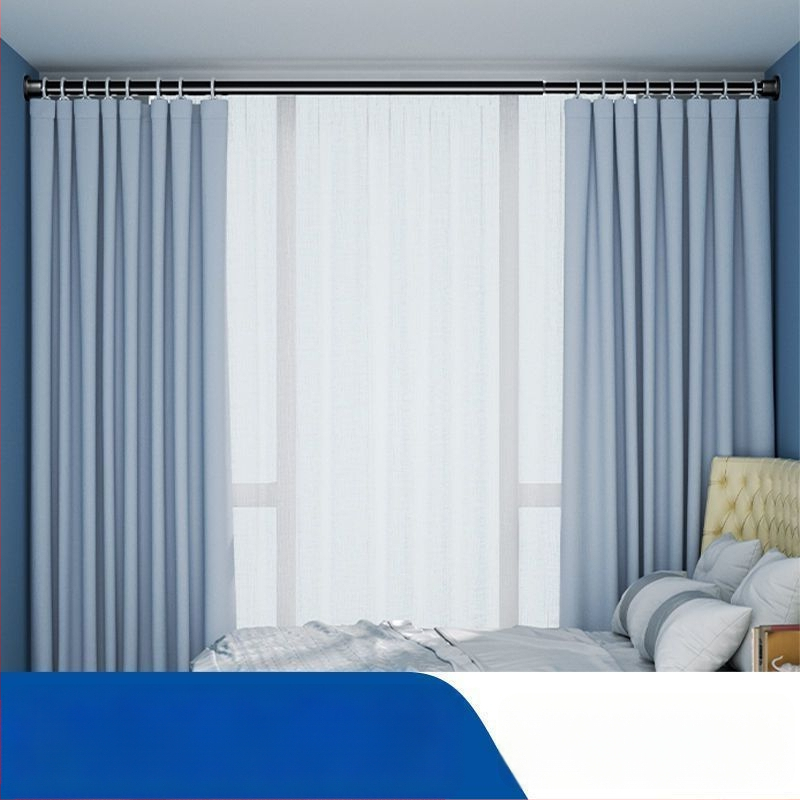 Be gręžimo teleskopinė drabužių lazda balkono ir vonios patalpoms, plastikinė vidinė džiovinimo lazda, šiuolaikiškas stilius