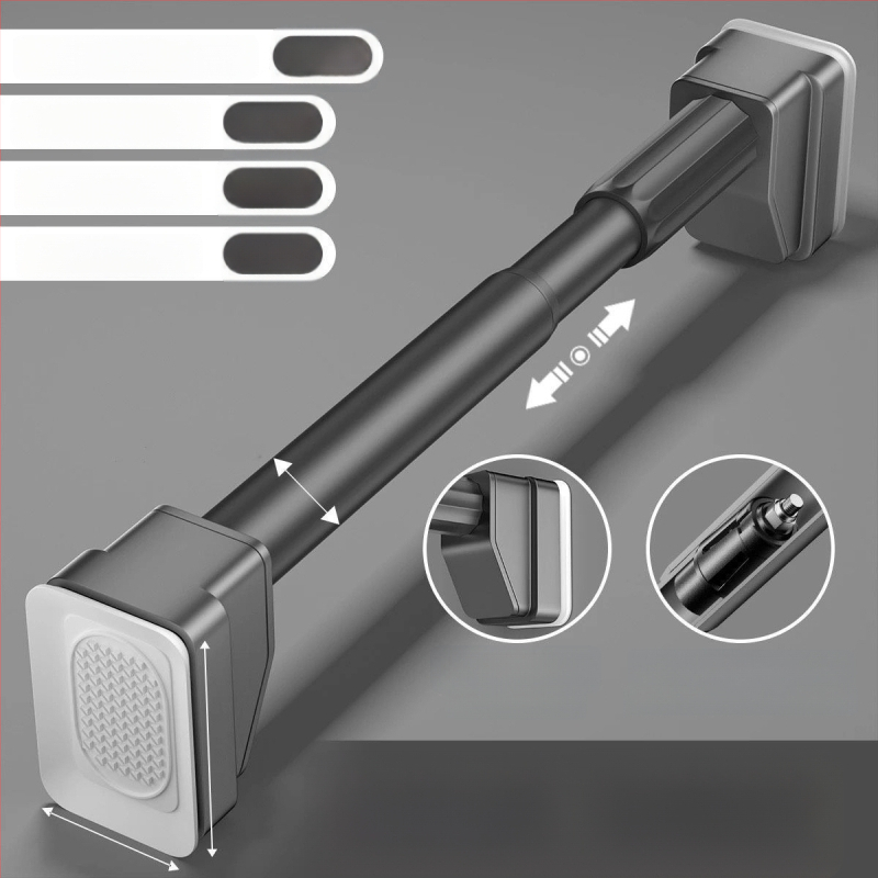 Be gręžimo teleskopinė drabužių lazda balkono ir vonios patalpoms, plastikinė vidinė džiovinimo lazda, šiuolaikiškas stilius