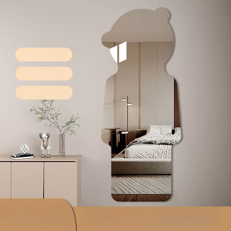 Plastiko rėmo, itališko stiliaus, netaisyklingos formos viso ūgio veidrodis, sieninis lipuojamas akrilinis veidrodis, kodas 2bcbj3x3