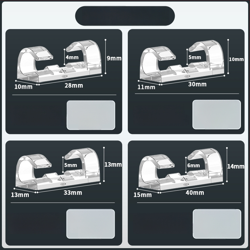 Kabelių laikiklis tinklo kabelių organizavimui, plastikinis, paprastas ir šiuolaikiškas stilius, stalo ir miegamojo saugojimui