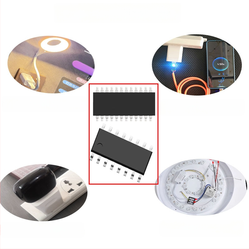 Offline kalbos atpažinimo IC su mikrovaldiklio valdymu naktinei lempai ir pranešimų jungikliui - LS, 3.3V