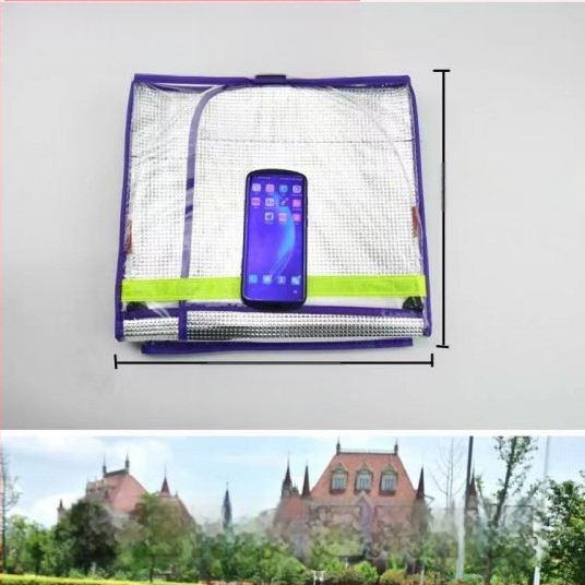 Priekšējā vējstikla aizsargs elektriskajam motociklam, HD caurspīdīga membrāna, materiāls: alumīnija plēve + PVC, modelis 001, attālums starp spoguļiem līdz 85 cm, saules aizsardzība, saliekams