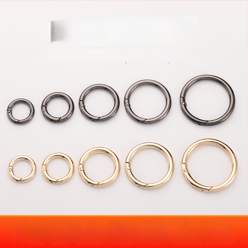 Maišų metalo aksesuarai – model BG-19, prekės ženklas Sufeng, spyruoklinis žiedas iš cinko lydinio, personalizavimas galimas