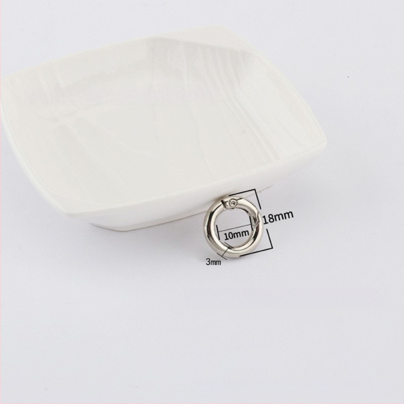 Maišų metalo aksesuarai – model BG-19, prekės ženklas Sufeng, spyruoklinis žiedas iš cinko lydinio, personalizavimas galimas