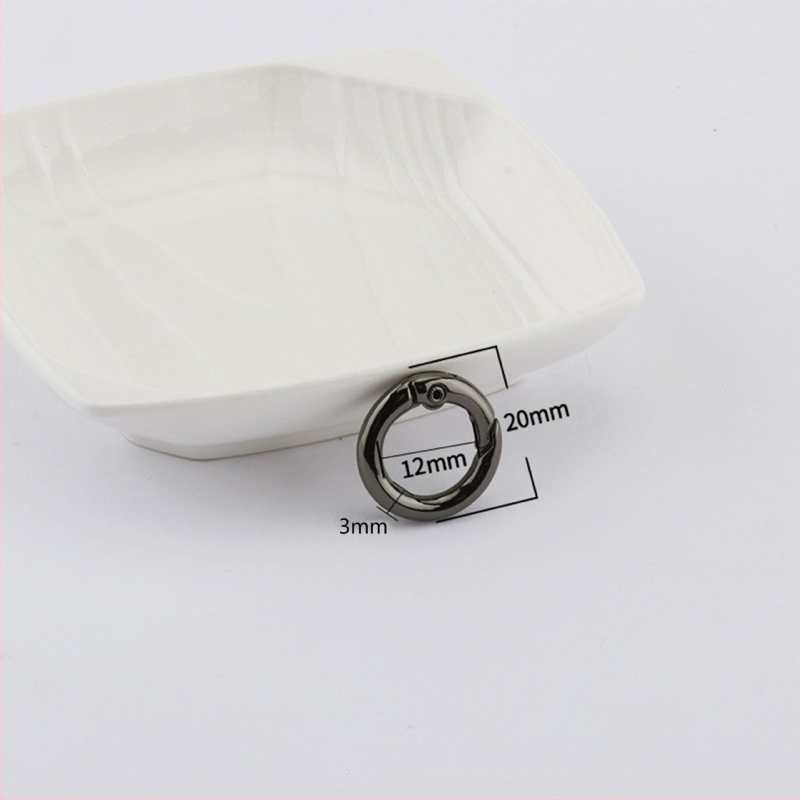 Maišų metalo aksesuarai – model BG-19, prekės ženklas Sufeng, spyruoklinis žiedas iš cinko lydinio, personalizavimas galimas