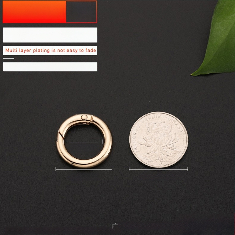 Maišų metalo aksesuarai – model BG-19, prekės ženklas Sufeng, spyruoklinis žiedas iš cinko lydinio, personalizavimas galimas