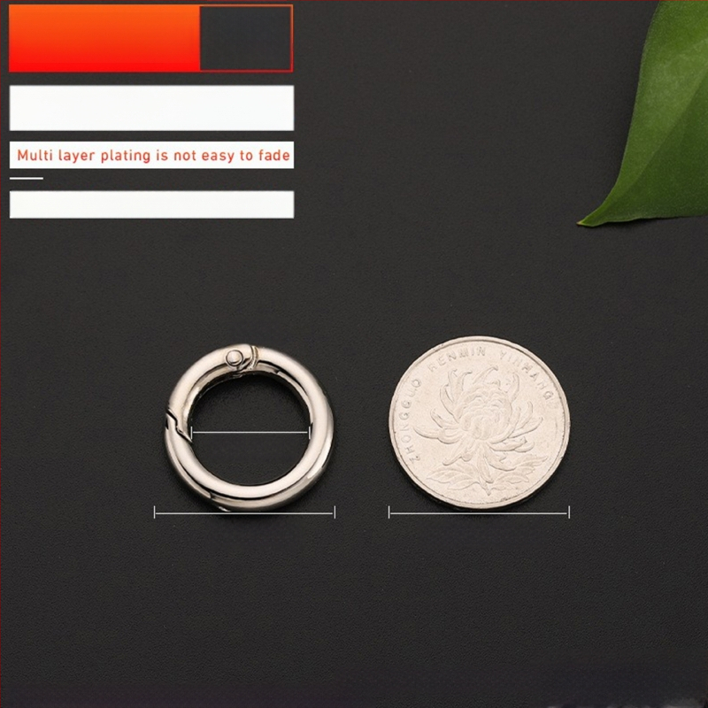 Maišų metalo aksesuarai – model BG-19, prekės ženklas Sufeng, spyruoklinis žiedas iš cinko lydinio, personalizavimas galimas