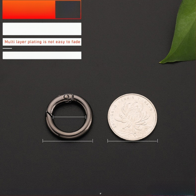 Maišų metalo aksesuarai – model BG-19, prekės ženklas Sufeng, spyruoklinis žiedas iš cinko lydinio, personalizavimas galimas