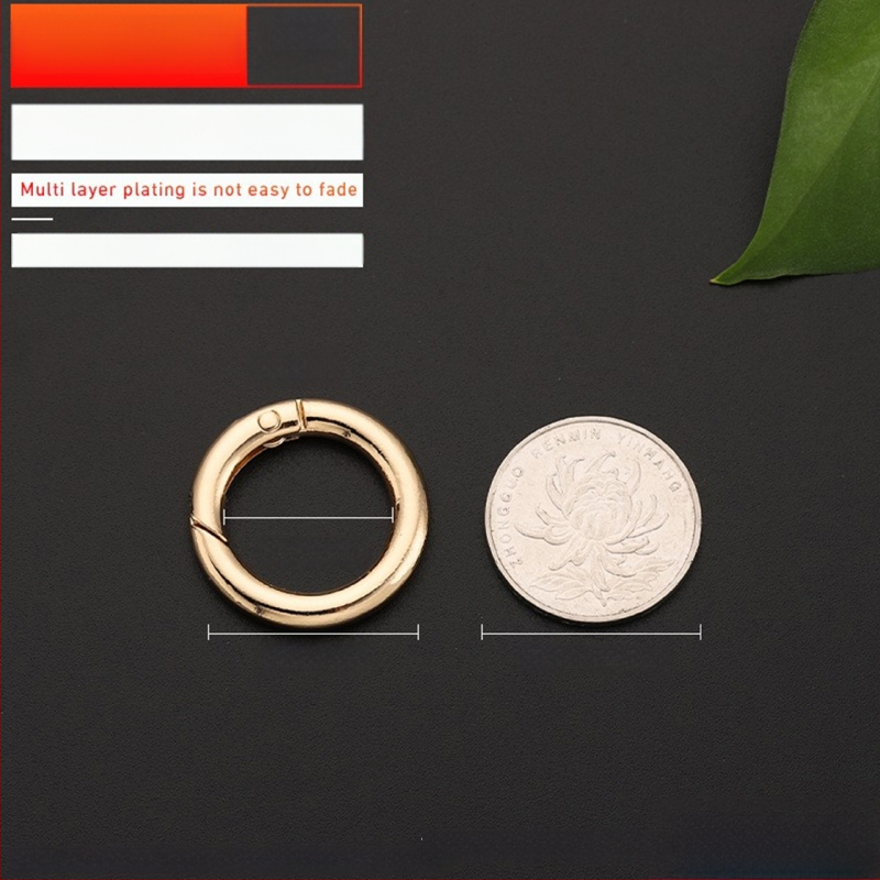 Maišų metalo aksesuarai – model BG-19, prekės ženklas Sufeng, spyruoklinis žiedas iš cinko lydinio, personalizavimas galimas