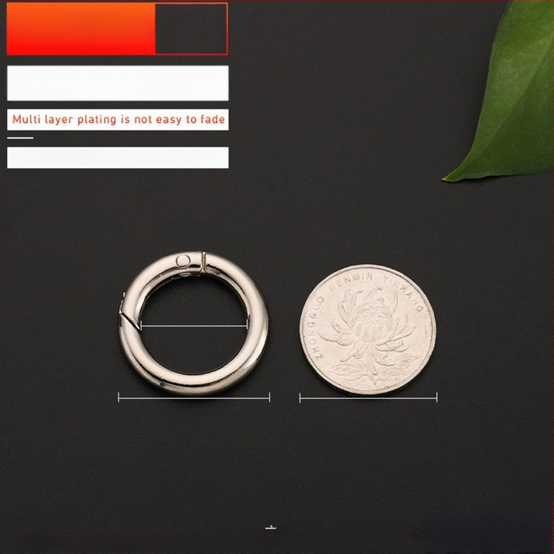 Maišų metalo aksesuarai – model BG-19, prekės ženklas Sufeng, spyruoklinis žiedas iš cinko lydinio, personalizavimas galimas