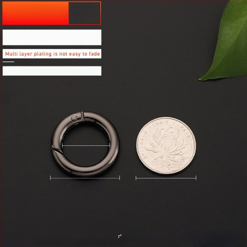 Maišų metalo aksesuarai – model BG-19, prekės ženklas Sufeng, spyruoklinis žiedas iš cinko lydinio, personalizavimas galimas